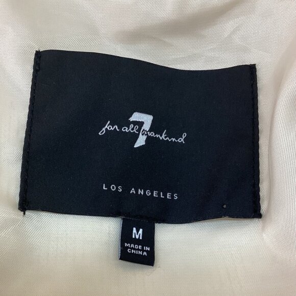 7 For All Man kind Cream Faux Fur Toggle Coat Teddy Sherpa Jacket Size Medium - Picture 3 of 8